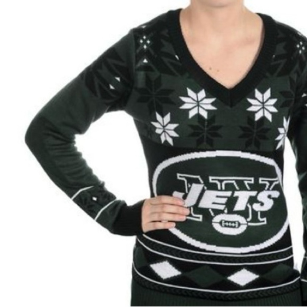 NFL Womens NY JETS - ugly christmas sweater - NWT - S